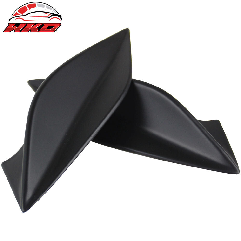Fits 15-21 Subaru WRX STI 4th Sedan Side Fin Shark Trunk Spoiler - Matte Black