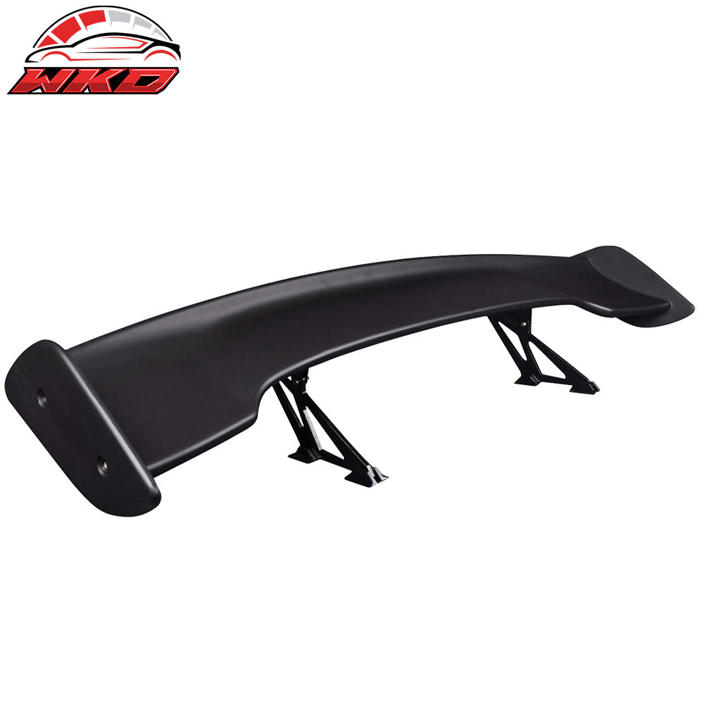 Universal 57 Inches JDM GT Type Adjustable Trunk Spoiler Unpainted Black - ABS