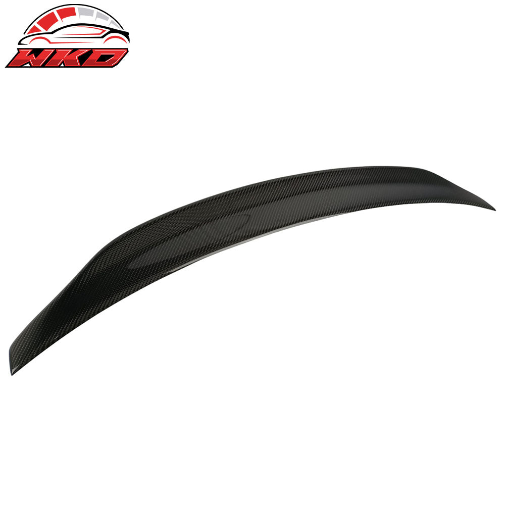 Fits 17-25 Audi A4 B9 Trunk Spoiler Real Carbon Fiber V Style Rear Deck Lid Wing