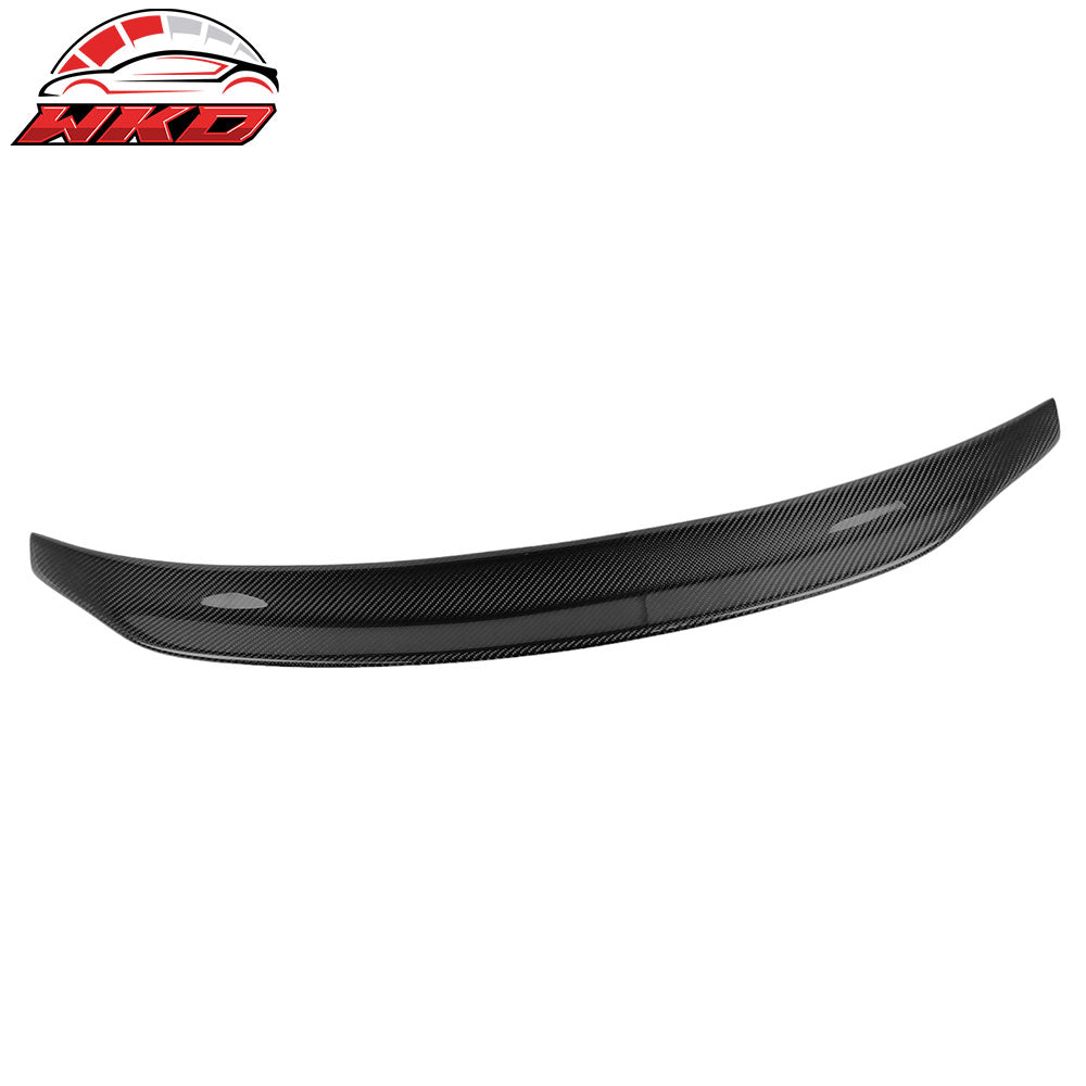 Fits 17-25 Audi A4 B9 Trunk Spoiler Real Carbon Fiber V Style Rear Deck Lid Wing