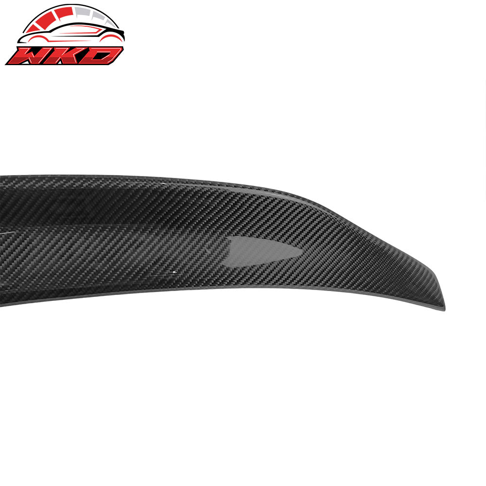 Fits 17-25 Audi A4 B9 Trunk Spoiler Real Carbon Fiber V Style Rear Deck Lid Wing