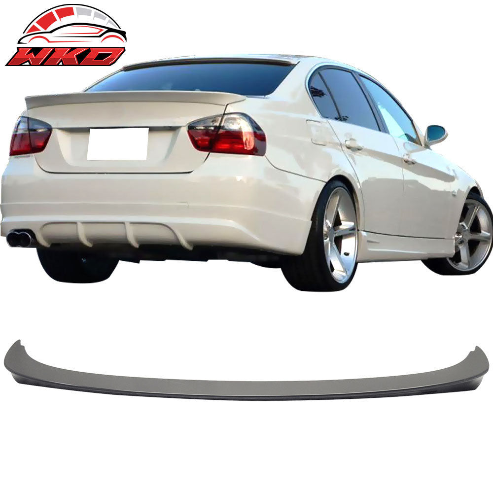 Fits 06-11 BMW E90 3-Series A Style Rear Trunk Spoiler Wing Lip ABS Unpainted