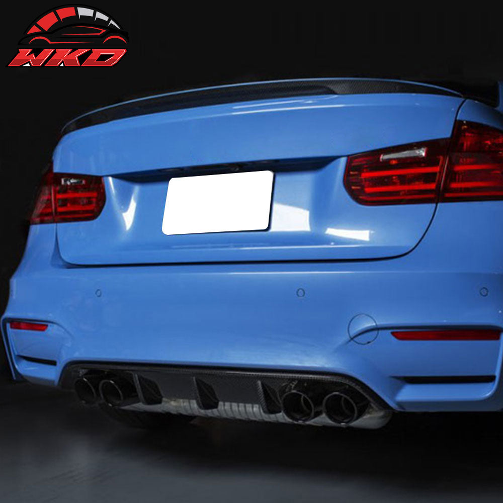 Fits 14-19 BMW 3-Series F80 Sedan Performance Style Trunk Spoiler Unpainted ABS