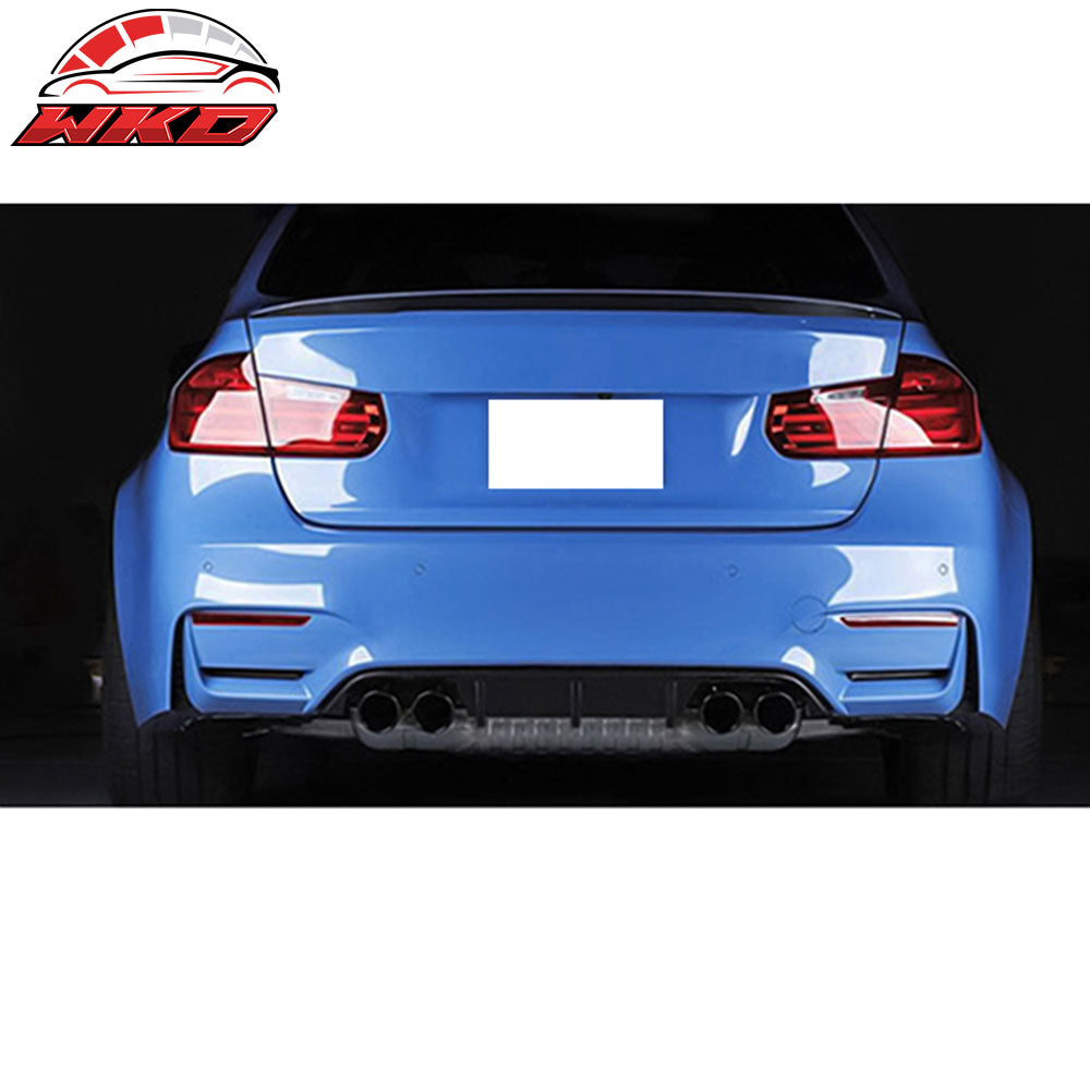 Fit 14-19 BMW F80 3 Series Sedan Performance 2 Style Trunk Spoiler Unpainted ABS
