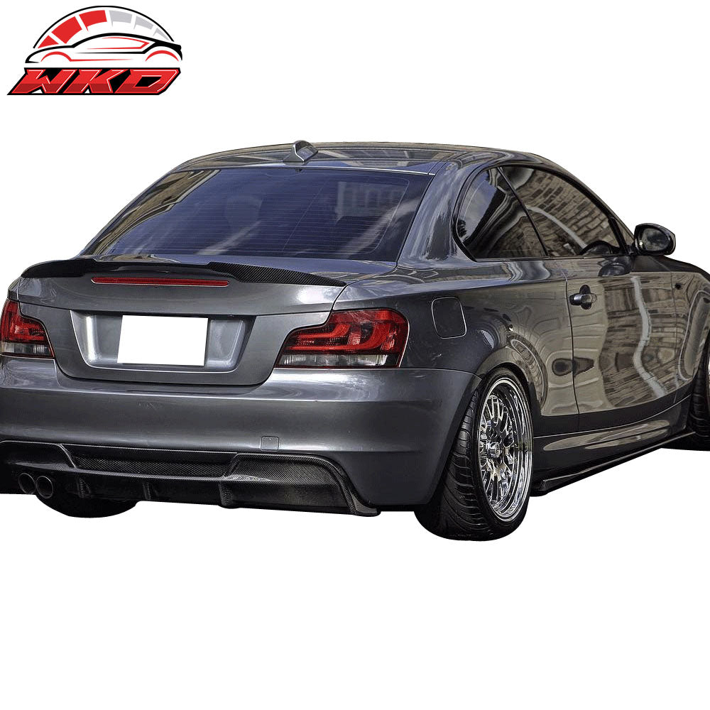 Fits 07-13 BMW E82 1 Series M4 Style Carbon Fiber CF Rear Trunk Spoiler Wing Lip