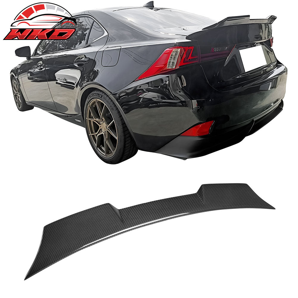 Closeout! Fits 14-20 Lexus IS250 IS300 V Style Rear Trunk Spoiler Carbon Fiber