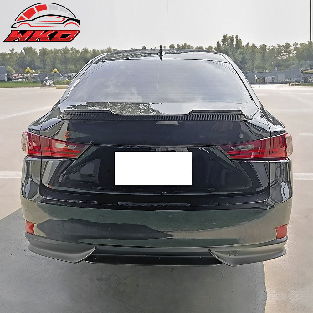 Closeout! Fits 14-20 Lexus IS250 IS300 V Style Rear Trunk Spoiler Carbon Fiber