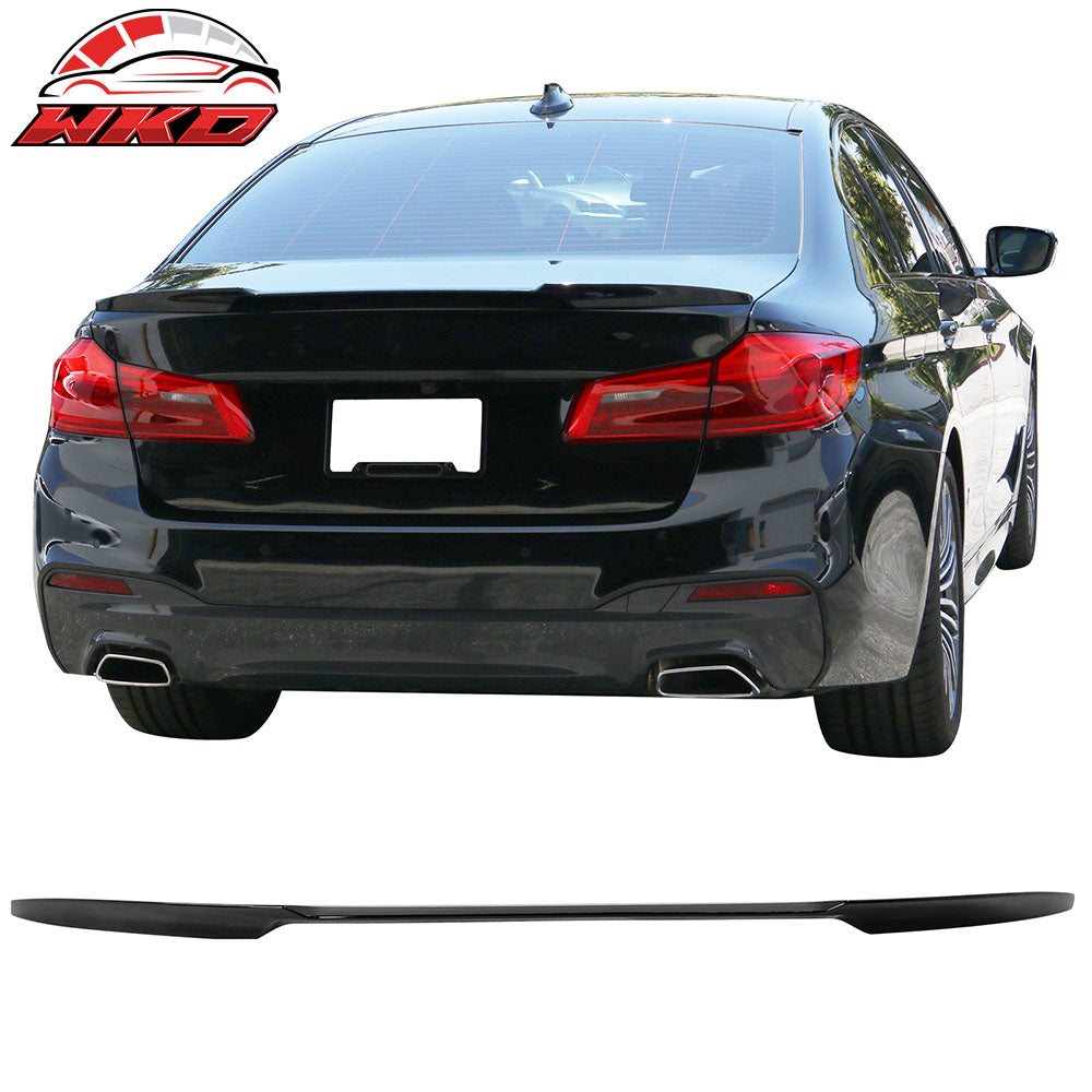 Fits 17-23 BMW G30 5 Series 4Dr M4 Style Trunk Spoiler Painted #416 Carbon Black