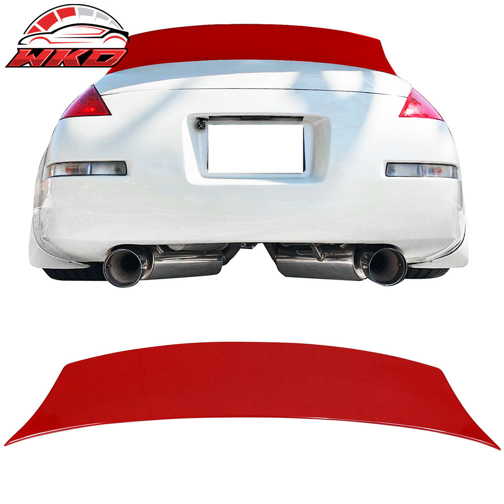 Fits 03-09 Nissan 350Z Fairlady V Style Duckbill Trunk Spoiler Painted #AX6 Red