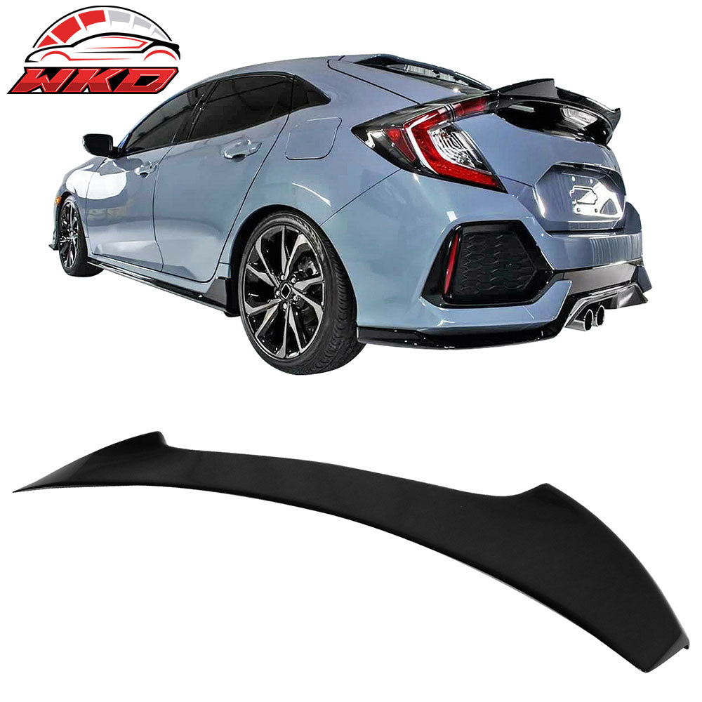 Fits 17-21 Honda Civic X Hatchback V Style Trunk Spoiler Painted #NH547 Black