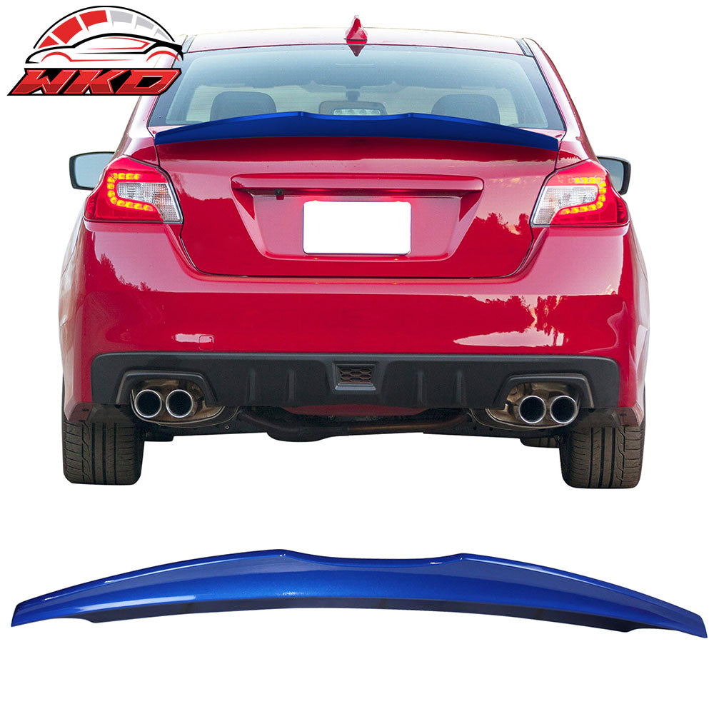 Fits 15-21 Subaru WRX STI Rear Trunk Spoiler Wing Lip ABS Painted #M7Y Pure Red