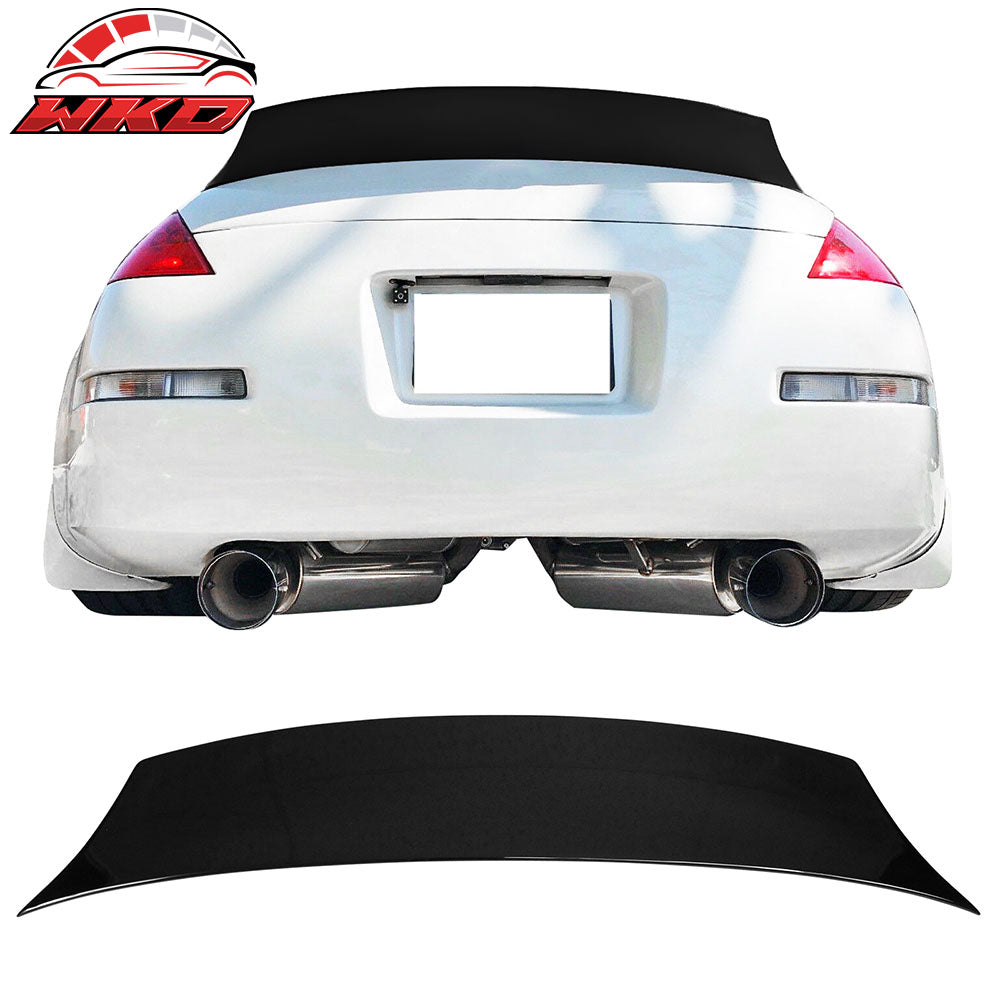 Fits 03-09 Nissan 350Z Fairlady Z33 V Style Trunk Spoiler Lip Painted #G41 Black