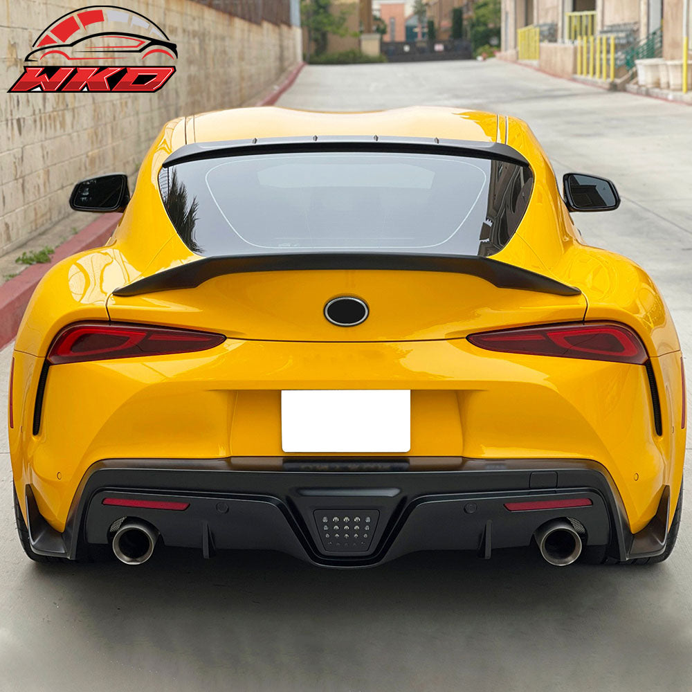 Fits 20-25 Toyota GR Supra 5th MK5 TRD Style Matte Black Rear Trunk Spoiler Wing