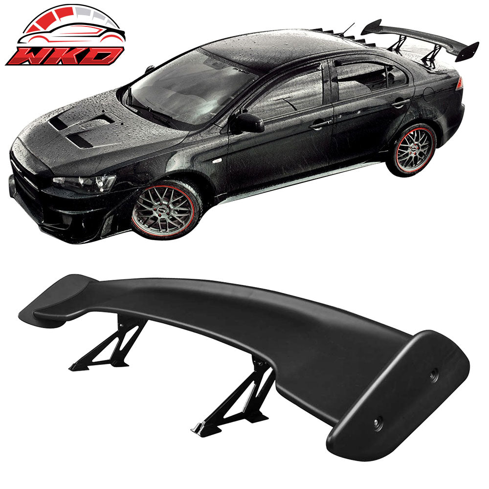 Universal 57 Inch Adjustable JDM Rear Trunk Spoiler Wing Unpainted GT Style ABS