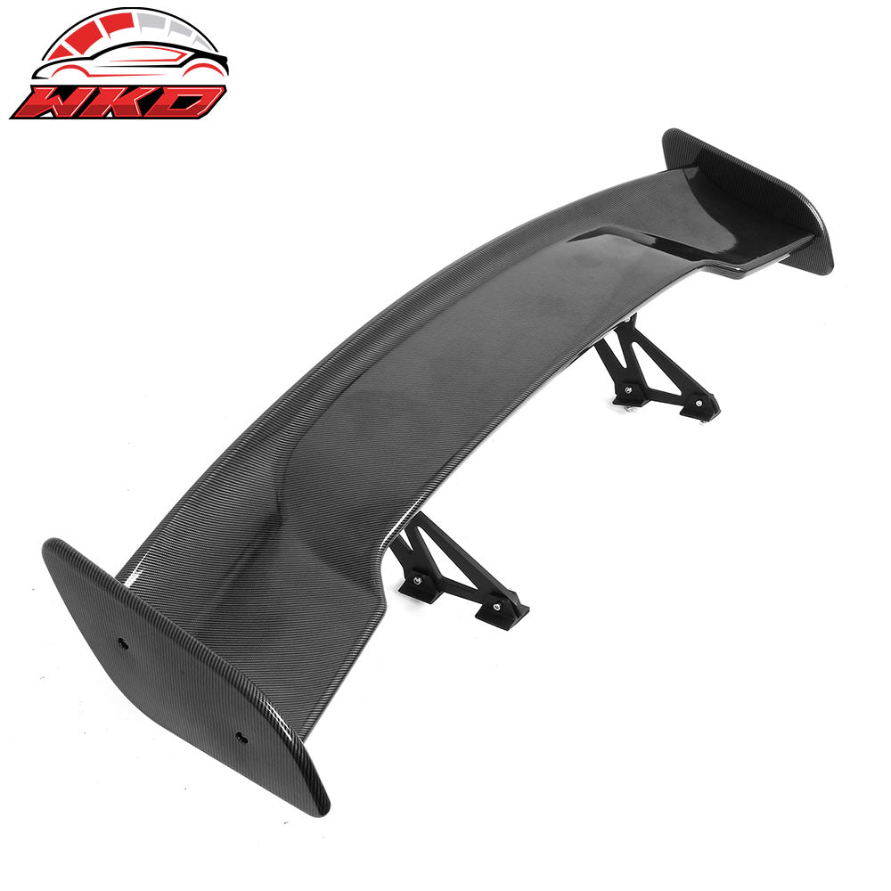 Universal 57" JDM GT Style Racing Rear Trunk Spoiler Wing ABS Carbon Fiber Print