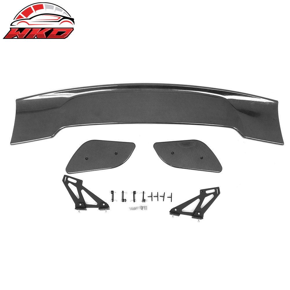 Universal 57" JDM GT Style Racing Rear Trunk Spoiler Wing ABS Carbon Fiber Print