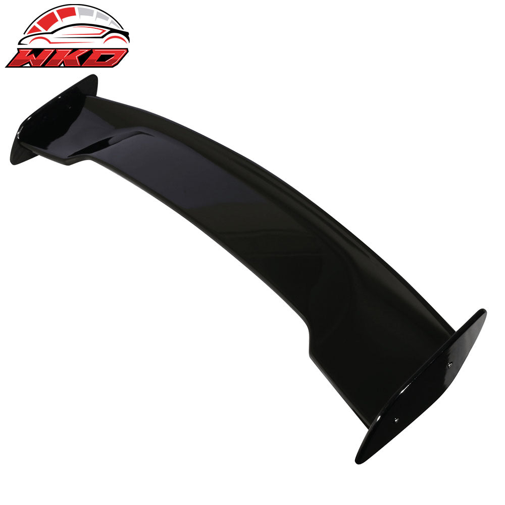 Universal 57" Inch GT Rear Trunk Spoiler Wing & LED Brake Light Gloss Black ABS