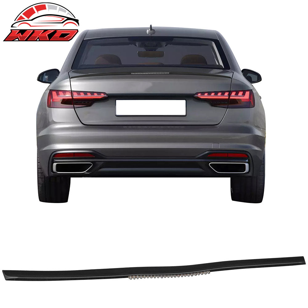 35" PU Rear Trunk Lip Spoiler Wing Tail M3 Style LED Brake Light