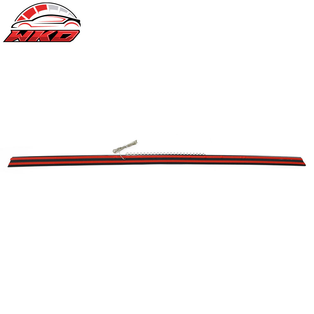 35" PU Rear Trunk Lip Spoiler Wing Tail M3 Style LED Brake Light