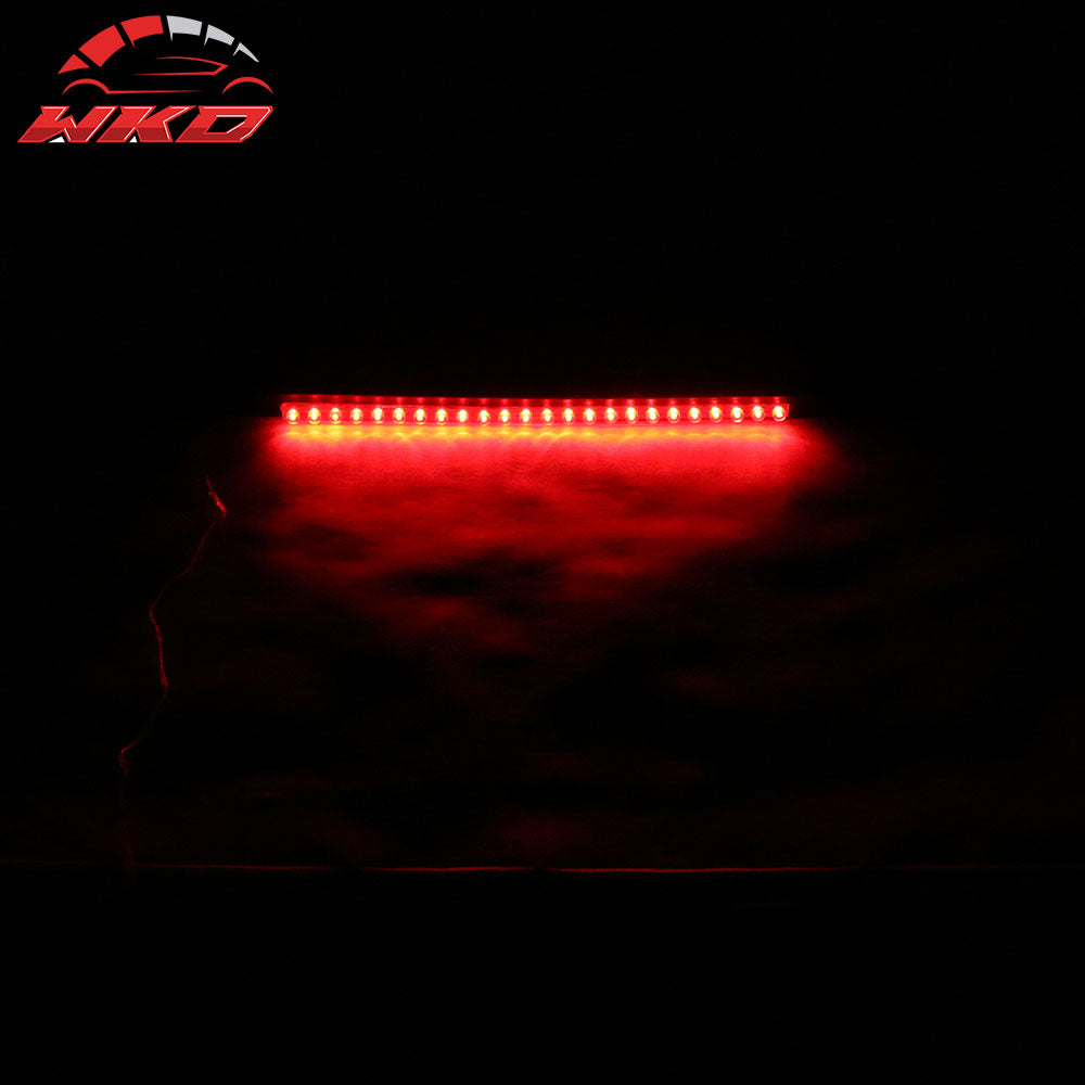 35" PU Rear Trunk Lip Spoiler Wing Tail M3 Style LED Brake Light