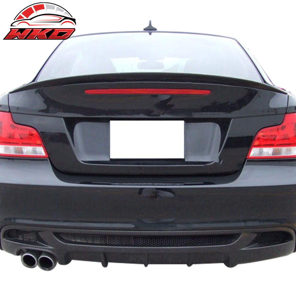 Fits 08-13 BMW E82 1 Series Coupe Performance Style Matte Black Trunk Spoiler