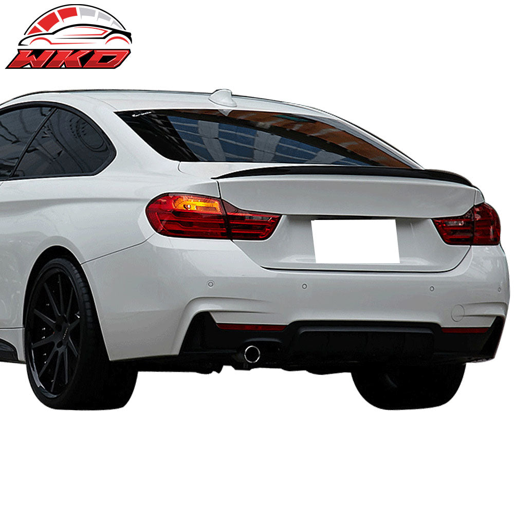 Fits 14-20 BMW F32 4-Series Coupe Performance Style Matte Black Trunk Spoiler