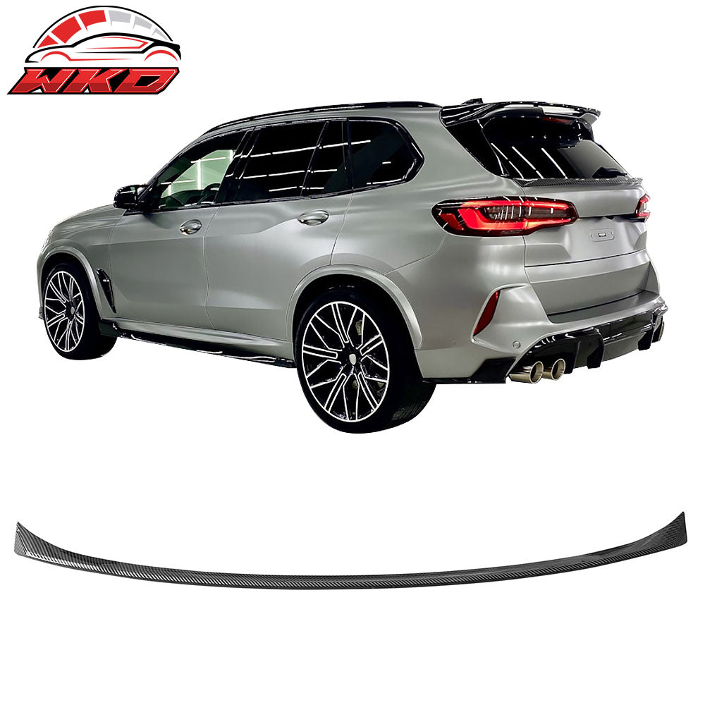 Fits 19-25 BMW G05 X5 IKON Style Rear Trunk Spoiler Wing ABS Carbon Fiber Print
