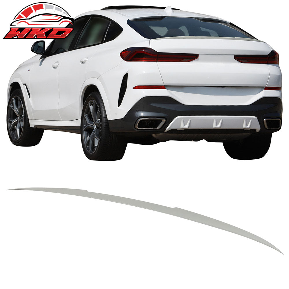 Fits 20-23 BMW G06 X6 Performance Style Rear Trunk Spoiler Wing Unpainted ABS