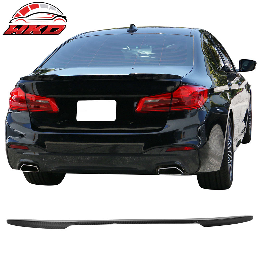Closeout! Fits 17-23 BMW G30 5-Series Sedan M4 Style Carbon Fiber Trunk Spoiler