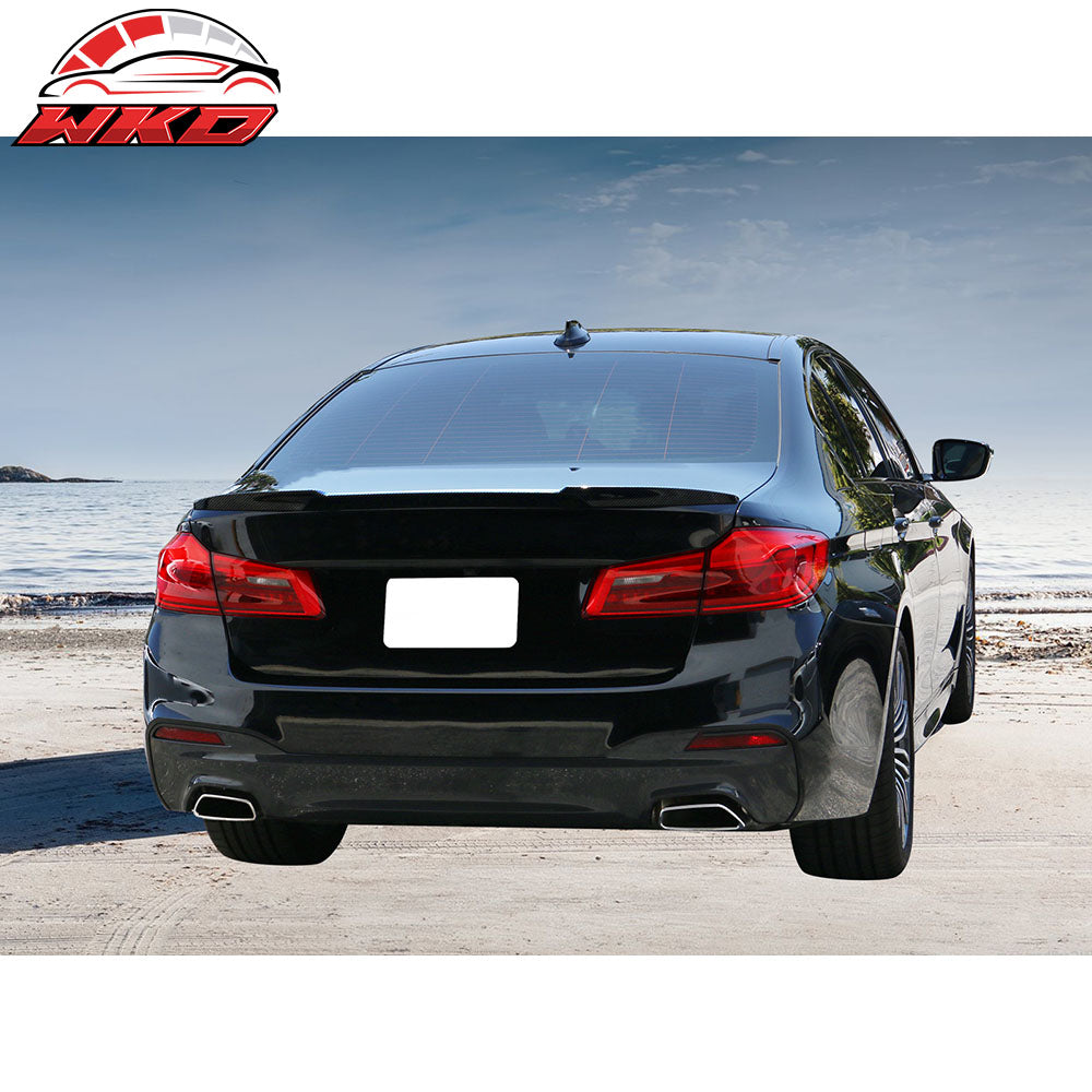 Closeout! Fits 17-23 BMW G30 5-Series Sedan M4 Style Carbon Fiber Trunk Spoiler
