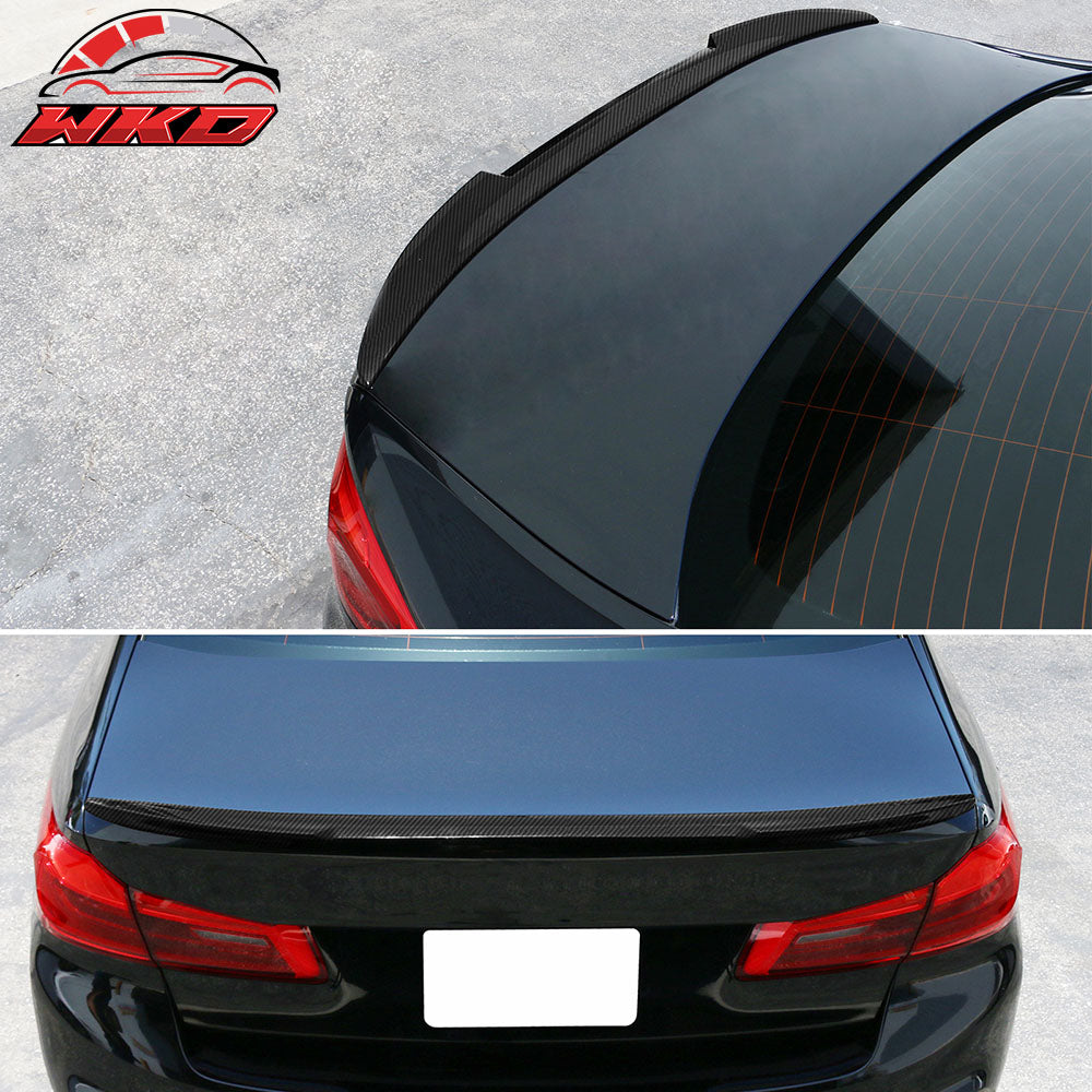 Closeout! Fits 17-23 BMW G30 5-Series Sedan M4 Style Carbon Fiber Trunk Spoiler