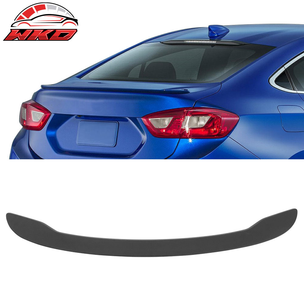 Fits 16-19 Chevrolet Cruze OE Style Rear Trunk Spoiler Wing Lip Matte Black ABS