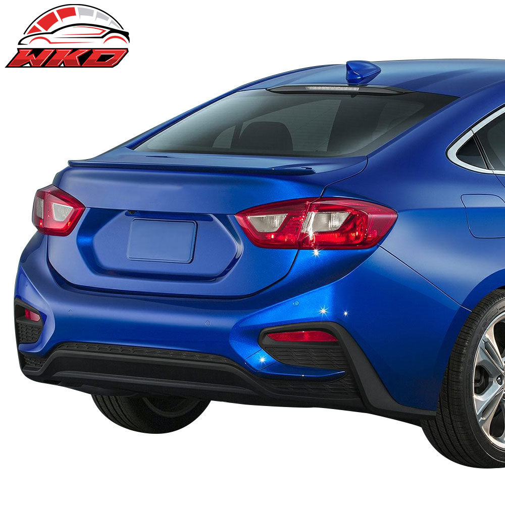 Fits 16-19 Chevrolet Cruze OE Style Rear Trunk Spoiler Wing Lip Matte Black ABS