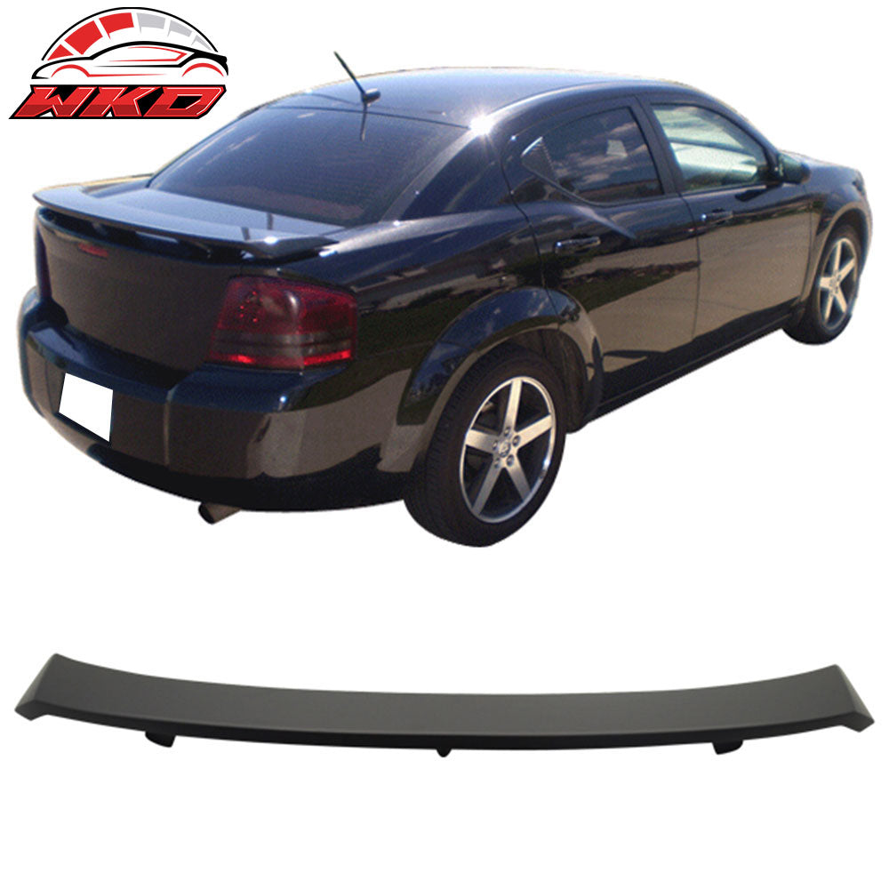 Fits 08-14 Dodge Avenger Matte Black OE Style Rear Trunk Spoiler Wing Spoiler