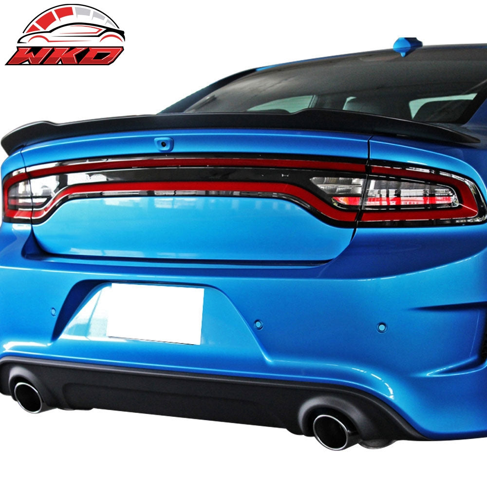 Wholesale 15-23 Dodge Charger SRT Style Matte Black Rear Trunk Spoiler Wing Lip ABS - Wikond Auto