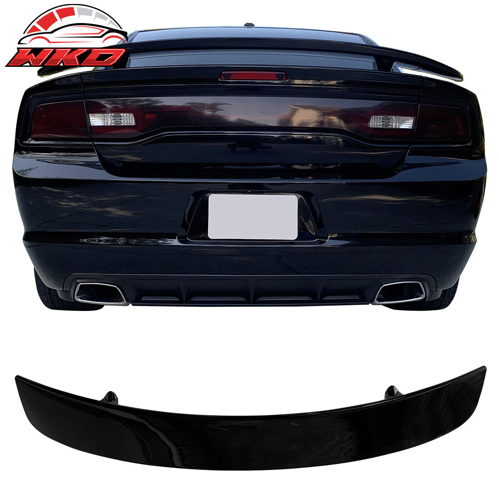 Fits 11-23 Dodge Charger OE Style ABS Rear Trunk Spoiler Wing Lip Gloss Balck