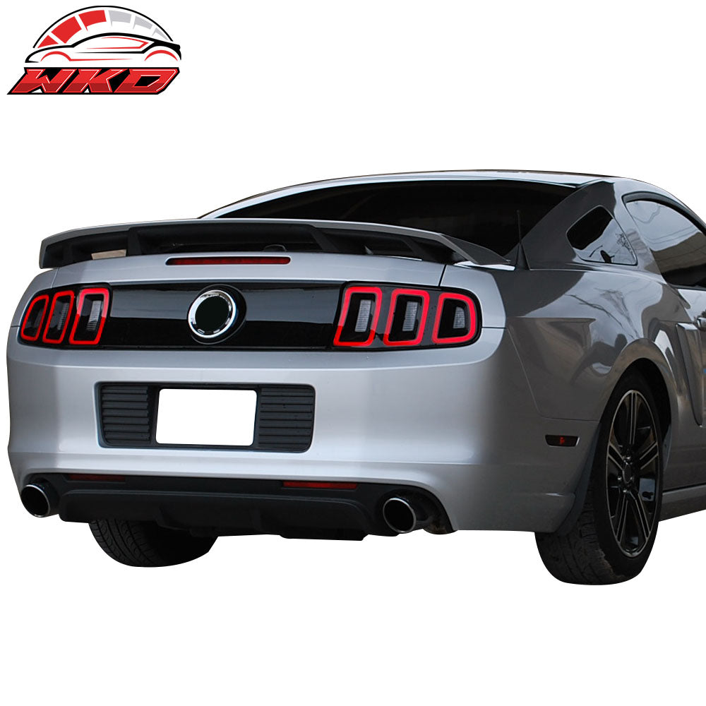 For 10-14 Ford Mustang LS Style Rear Trunk Spoiler Wing Matte Black ABS Tail Lip