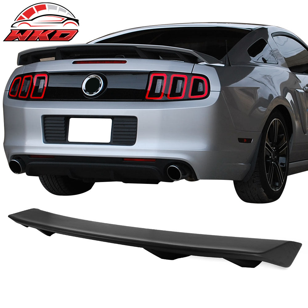 For 10-14 Ford Mustang LS Style Rear Trunk Spoiler Wing Matte Black ABS Tail Lip
