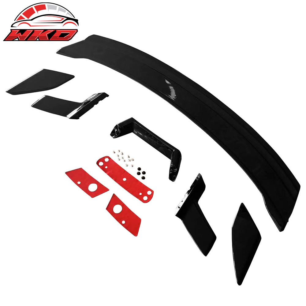 Fits 24-26 Ford Mustang 7th Gen S650 Dark Horse Gloss Black Trunk Spoiler ABS
