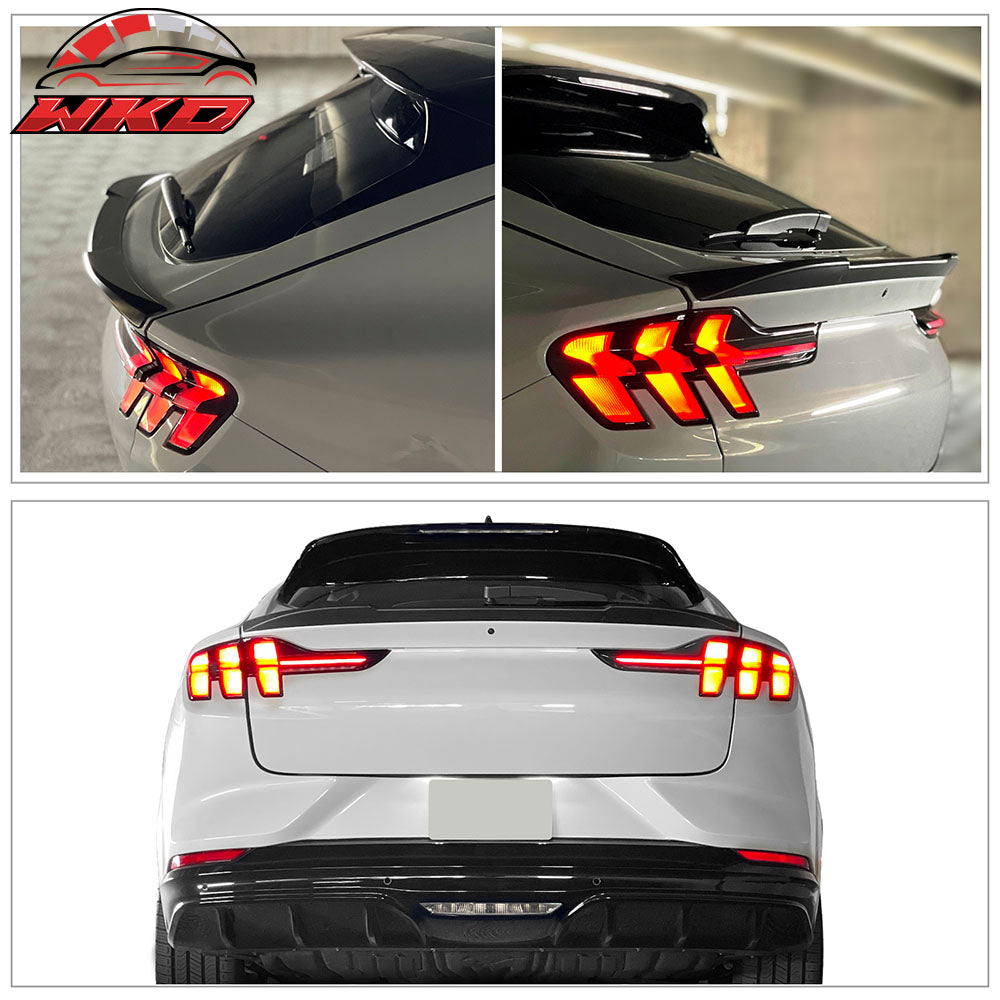 Fits 21-25 Ford Mustang Mach-E IKON 1 Style Rear Trunk Spoiler Wing Unpainted