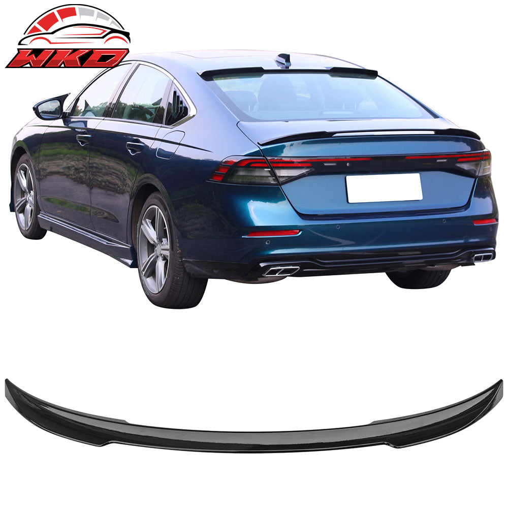 Fits 23-25 Honda Accord Sedan IKON Style Rear Trunk Spoiler Wing Gloss Black ABS