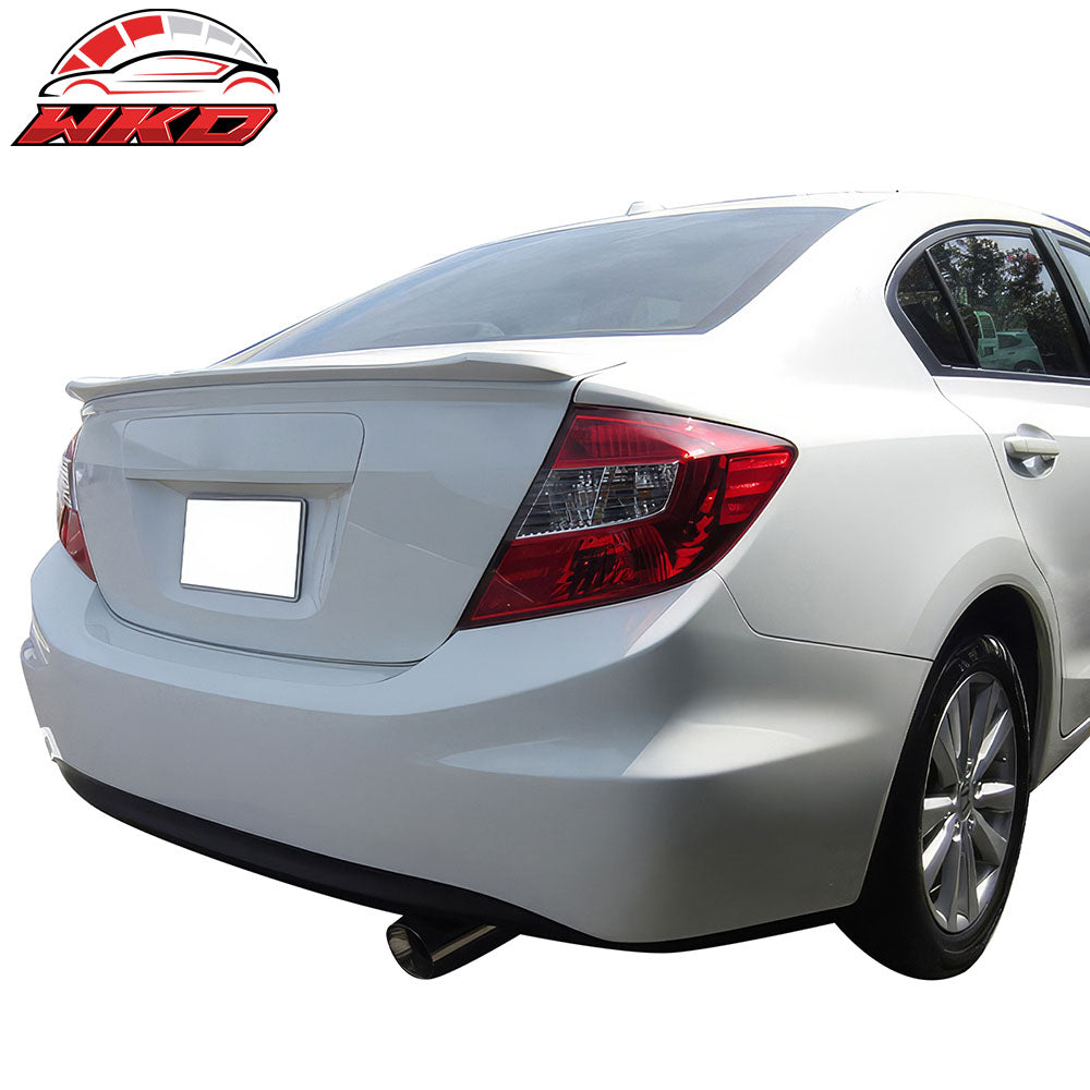 Fits 12-15 Honda Civic 9th 4Dr Modulo Style Trunk Spoiler Painted #NH731P Black
