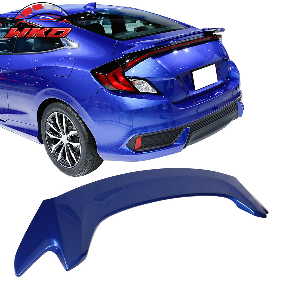 Fits 16-20 Honda Civic OE Style Trunk Spoiler ABS #B593M Brillant Sporty Blue