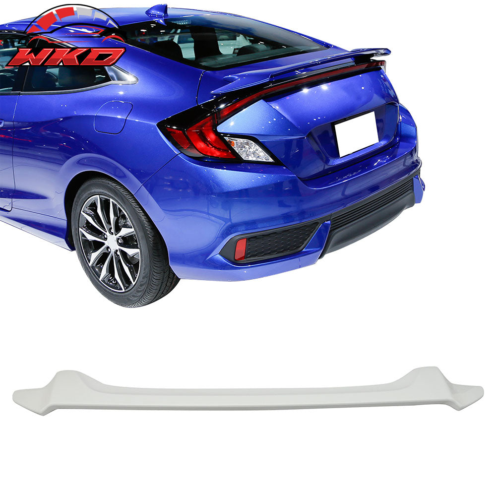 Fits 16-20 Honda Civic Coupe OE Style Trunk Spoiler ABS #NH578 Taffeta White