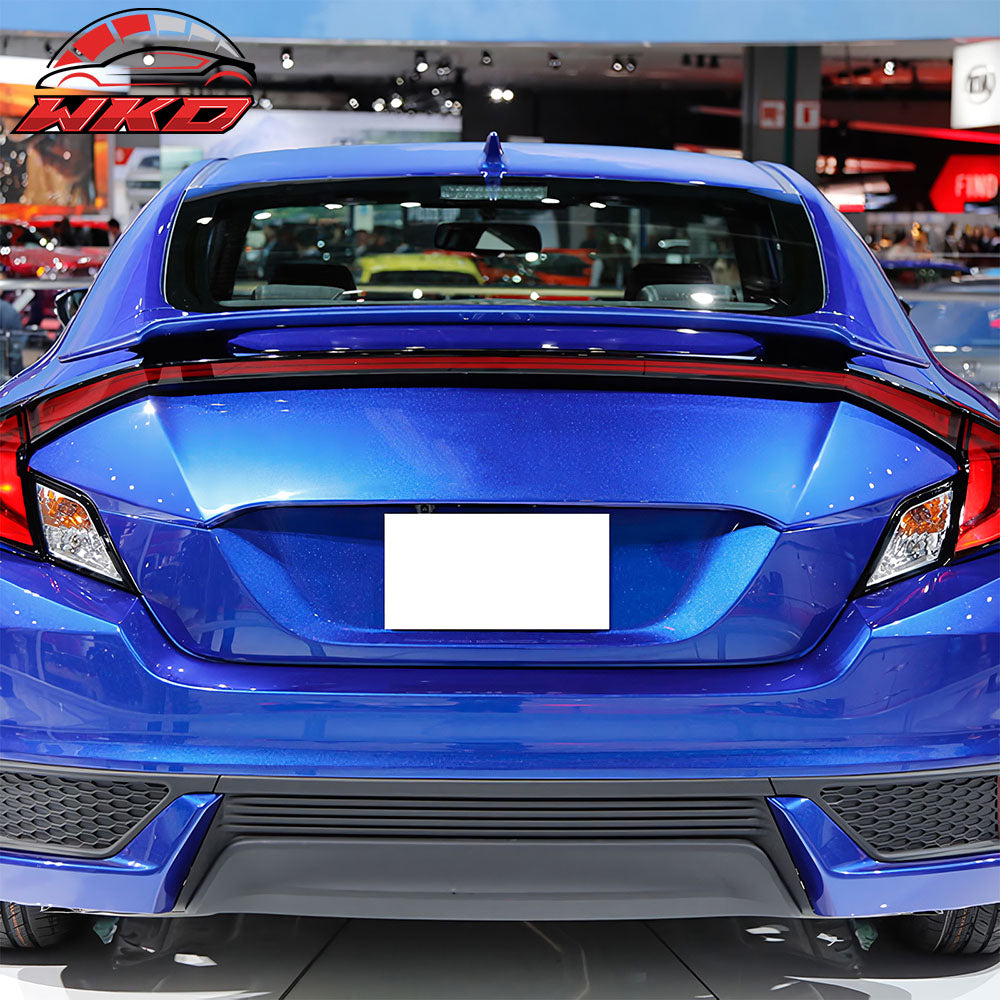 Fits 16-20 Honda Civic OE Style Trunk Spoiler ABS #NH731P Crystal Black Pearl