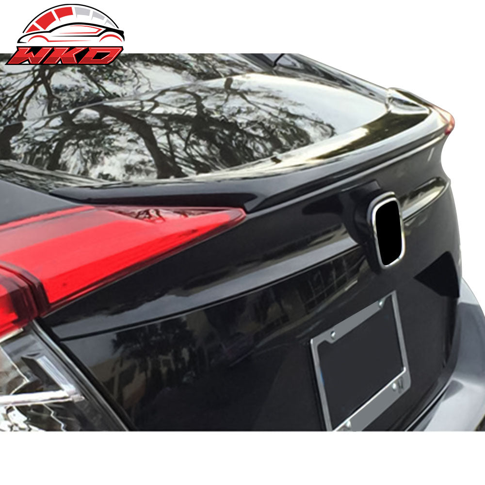 16-21 Honda Civic X Sedan OE Trunk Spoiler Painted Crystal Black Pearl # NH731P