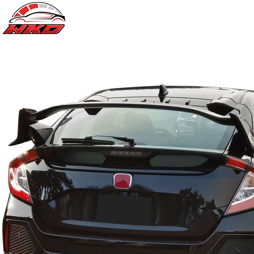 Fits 17-21 Honda Civic X Type R Rear Trunk Spoiler Highkick Wing Carbon Fiber CF