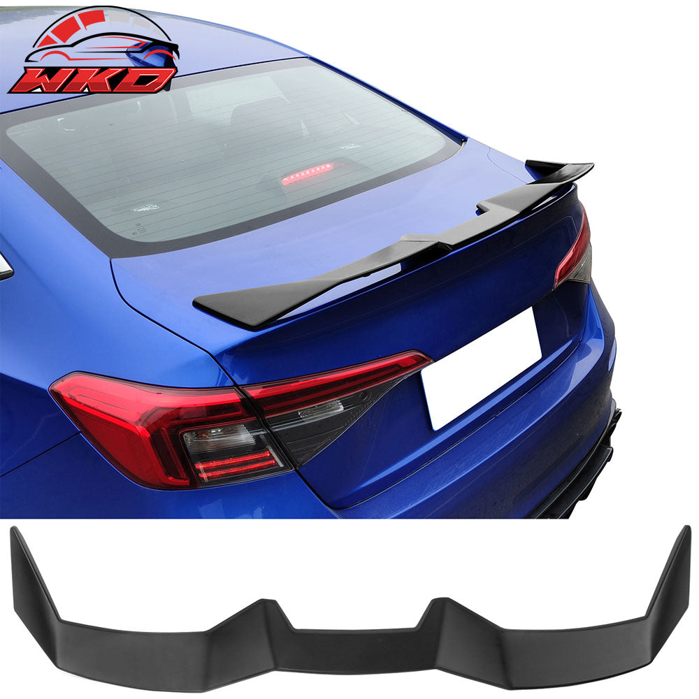 Fits 22-25 Honda Civic Sedan 4-Door Seagull Style Matte Black ABS Trunk Spoiler