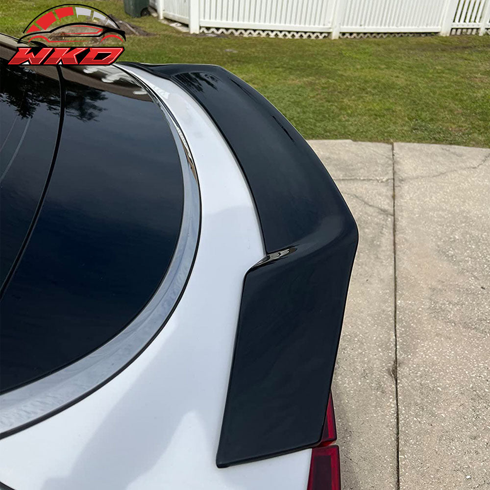 Fits 21-24 Kia K5 Trunk Spoiler R Style ABS Rear Wing Gloss Black Boot Decklid