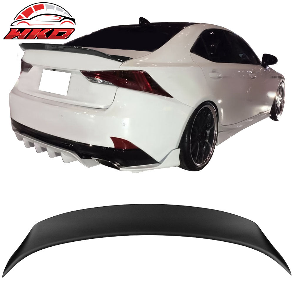 Fits 14-20 Lexus IS250 IS300 IS350 IS200t Type A Rear Trunk Spoiler Matte Black